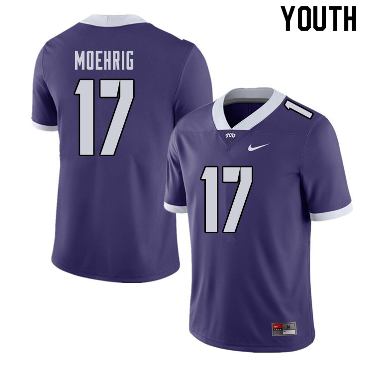 Youth #17 Trevon Moehrig TCU Horned Frogs College Football Jerseys Sale-Purple